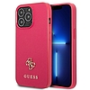 Guess Saffiano 4G kis fém logós tok iPhone 13 Pro / 13-hoz - rózsaszín