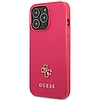 Guess Saffiano 4G kis fém logós tok iPhone 13 Pro / 13-hoz - rózsaszín