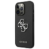 Guess Saffiano 4G nagy ezüst logó - tok iPhone 13 Pro készülékhez fekete (GUHCP13LSA4GSBK)