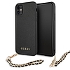 Guess Saffiano Chain - iPhone 11 tok fekete (GUHCN61SASGBK)