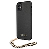 Guess Saffiano Chain - iPhone 11 tok fekete (GUHCN61SASGBK)