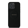 Guess Saffiano Classic Logo MagSafe iPhone 16 Pro tok - fekete