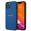 Guess Saffiano fém logócsíkok - iPhone 13 mini tok kék (GUHCP13SPSASBBL)