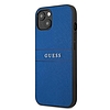 Guess Saffiano fém logócsíkok - iPhone 13 mini tok kék (GUHCP13SPSASBBL)