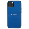 Guess Saffiano fém logócsíkok - iPhone 13 mini tok kék (GUHCP13SPSASBBL)