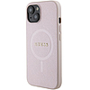 Guess Saffiano MagSafe tok iPhone 15 Plushoz - rózsaszín