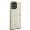 Guess Saffiano Peony Classic Logo MagSafe tok iPhone 16 Próhoz - arany