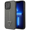 Guess Saffiano Triangle logós tok - borító iPhone 13 Pro készülékhez ezüst (GUHCP13LPSATLG)