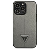 Guess Saffiano Triangle logós tok - borító iPhone 13 Pro készülékhez ezüst (GUHCP13LPSATLG)