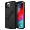 Guess Saffiano Vintage Script tok iPhone 12 Pro Max 6.7"-hez, fekete