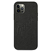Guess Saffiano Vintage Script tok iPhone 12 Pro Max 6.7"-hez, fekete