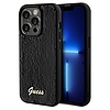 Guess Sequin Script Fém tok iPhone 14 Pro-hoz - fekete