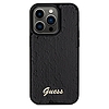 Guess Sequin Script Fém tok iPhone 14 Pro-hoz - fekete