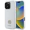 Guess Silicone Logo Strass 4G tok iPhone 16 Pro Max telefonhoz - fehér