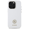 Guess Silicone Logo Strass 4G tok iPhone 16 Pro Max telefonhoz - fehér