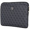 Guess Sleeve 4G cipzáras zsebes háromszög logóval 14"-es laptop táska - fekete