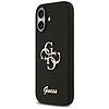 Guess szilikon Big 4G Script tok iPhone 17-hez, fekete