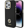 Guess szilikon logós Strass 4G tok iPhone 15 Pro-hoz, fekete