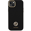 Guess szilikon logós strassz 4G tok iPhone 15 Plus / 14 Plus 6.7"-hez - fekete