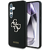 Guess szilikon nagy 4G logós alsó szkript tok Samsung Galaxy S25-höz - fekete