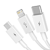 Gyorstöltés USB-ről M+L+C Baseus Superior Data 3,5A 1m, fehér (P10320105221-00)