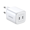 Gyorstöltő GaN 2 x USB-C 45W QC PD Ugreen CD294 - fehér