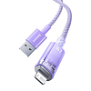 Gyorstöltő kábel Baseus USB-A a Lightning Explorer sorozathoz 1m 2,4A, lila (CATS010005)