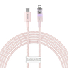 Gyorstöltő kábel Baseus USB-A a Lightning Explorer sorozathoz 2m 20W, rózsaszín (CATS010304)
