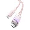 Gyorstöltő kábel Baseus USB-A a Lightning Explorer sorozathoz 2m 20W, rózsaszín (CATS010304)