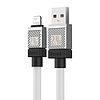 Gyorstöltő kábel Baseus USB-A és Lightning CoolPlay Series 2m, 2,4A, fehér (CAKW000502)