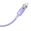 Gyorstöltő kábel Baseus USB-C és Lightning Explorer Series 1 m, 20 W, lila (CATS010205)