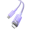 Gyorstöltő kábel Baseus USB-C és Lightning Explorer Series 2 m, 20 W, lila (CATS010305)