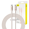 Gyorstöltő kábel Baseus USB-C - USB-C Habitat Series 2m 100W rózsaszín (P10360202421-01)