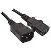 Hálózati hosszabbító kábel 230v 1,8m / IEC C13 aljzat - IEC C14 dugó