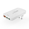 Hama GaN Töltő 65W 2x USB-C 1x USB-A Összecsukható - Fehér