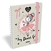 Határidőnapló 2026 LIZZY CARD B/6 heti spirálozott gumis Tiny dancer lovely ballerina