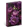 Határidőnapló 2026 mágnessel záródó REALSYSTEM 110x160mm heti sárga lapos Purple flowers