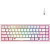Havit KB874L RGB mechanikus játék billentyűzet (ANGOL) rózsaszín és fehér (KB874L-pink)