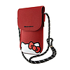 Hello Kitty bőr rejtőzködő Kitty zsinór - telefon táska piros (HKOWBPSCKER)