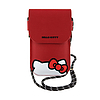 Hello Kitty bőr rejtőzködő Kitty zsinór - telefon táska piros (HKOWBPSCKER)