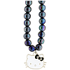 Hello Kitty Pearls Kitty fejhallgató telefondísz - fekete