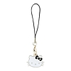 Hello Kitty telefonszíj, kitty fej - telefon medál fekete (HKCPMKHK)