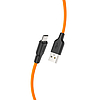 HOCO X21 Szilikon töltőkábel Micro USB 1m, narancssárga (HC711908)