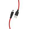 HOCO X21 Szilikon töltőkábel Micro USB 1m, piros (HC711878)