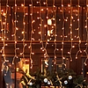 Home DLFJ 200/WW LED-es fényfüggöny, 5 m / 200 db melegfehér LED, állófényű, fehér vezeték, sorolható, kül- és beltéri kivitel