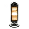 Home FK 231 álló elektromos halogén hősugárzó fűtőtest, 400W/800W/1200W, oszcillálás, IP20 védelem, fekete/ezüst