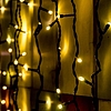 Home KSF 204/WW LED-es fényfüggöny, 2x2 m / 204 db melegfehér LED, állófényű, fekete vezeték, sorolható, kül- és beltéri kivitel