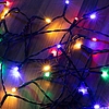 Home MLC 58/M mini LED-es fényfüzér, 4,9 m / 50 db színes LED, 8 fényprogram, zöld vezeték, elemes, kül- és beltéri kivitel