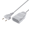 Home NV 12-5/WH EURO kéteres hosszabbító, 5 m, H03VVH2-F 2x0,75 mm2 kábel, 250V~/2,5A/max.575W, fehér színű