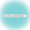 Home NV 4E-5/WH EURO hálózati elosztó, 5 m, H05VVH2-F 2 x 0,75 mm2, 4 védőérintkezős EURO aljzat, max. 2300 W, fehér
